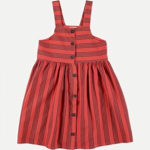 Cozmo Vintage Stripes Dress in Pink Ruby